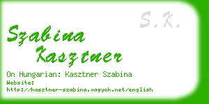 szabina kasztner business card